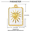 304 Stainless Steel Enamel Pendants STAS-OY002-41G-01-2