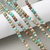Dyed Natural Regalite/Imperial Jasper/Sea Sediment Jasper Beads Strands G-B124-C05-06-4