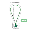 4Pcs Resin Imitation Gemstone Maitreya Buddha Pendant Necklace NJEW-FI0001-62A-2