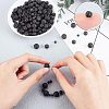 Olycraft 4 Strands 4 Styles Natural Lava Rock Round Beads Strands G-OC0003-35-3