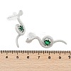 Brass Micro Pave Cubic Zirconia Stud Earrings EJEW-P301-18P-5