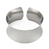 304 Stainless Steel Wide Open Cuff Bangles for Women BJEW-K230-03B-P-3