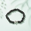 Natural Lava Rock Beaded Stretch Bracelet BJEW-JB08294-04-2