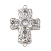 304 Stainless Steel Pave Cubic Zirconia Connector Charms STAS-P421-03P-2