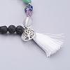 Tassel Charm Bracelets BJEW-P186-F-3