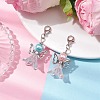 2Pcs 2 Colors Wedding Season Angel Glass Pearl & Acrylic Pendant Decorations HJEW-JM01922-02-2