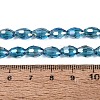 Electroplate Transparent Glass Beads Strands GL-N002-01A-A12-4
