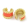 Brass with Enamel Cuff Earrings EJEW-C104-079B-01-2