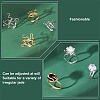   4Pcs 4 Style Adjustable Brass Ring Components RJEW-PH0005-23-4