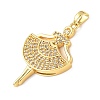 Brass Micro Pave Cubic Zirconia Pendants KK-D357-27G-2
