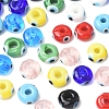 36Pcs 9 Colors Handmade Evil Eye Lampwork Beads LAMP-FS0001-23-3