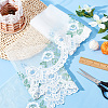 Polyester Flower Lace Trim Ribbon OCOR-WH0073-70-4