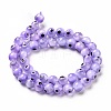 Handmade Evil Eye Lampwork Round Bead Strands LS-LAMP-L055-8mm-21-3