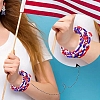 14Pcs Red White Blue Seed Bead Stretch Bracelets Set for Independence Day PW-WGE860D-01-2