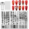 Stainless Steel DIY Nail Art Templates MRMJ-WH0092-203-1