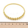 Brass Micro Pave Clear Cubic Zirconia Hinged Bangles for Women BJEW-S168-02G-3
