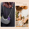 16Pcs 8 Colors Flat Round Leopard Pattern PU Leather Keychains KEYC-TA0001-37-7