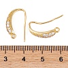 Rack Plating Brass Cubic Zirconia Earring Hooks KK-S374-05G-08-3
