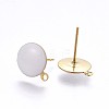 Ion Plating(IP) 304 Stainless Steel Stud Earring Findings LS-X-STAS-P203-A06-02-2