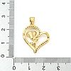 Rack Plating Brass Micro Pave Cubic Zirconia Pendants KK-Z063-03G-3