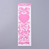 Bowknot & Heart Pattern Decorative Stickers Sheets DIY-L037-G02-1