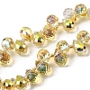 Electroplated Glass Beads EGLA-K062-01B-HP03-1
