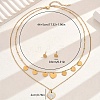 Elegant Vintage Stainless Steel Rhinestone Heart-shaped Stud Earrings & Double-layer Necklace Sets for Women AW6006-4