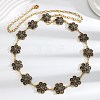 Alloy Flower Link Chain Waist Belly Chains for Women FS-WGE04C8-02-2