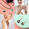 SUNNYCLUE Light Gold Plated Alloy Enamel Pendants PALLOY-SC0002-44-5