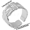 Non-Tarnish Minimalist 304 Stainless Steel Cuff Rings EG1684-1-1