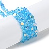 Transparent Electroplate Glass Beads Strands X-GLAA-Q099-A01-04-1