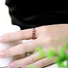 Exquisite Brass Colorful Czech Rhinestone Finger Rings for Women RJEW-BB02115-8-5