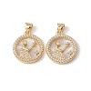 Rack Plating Brass Shell Pendants KK-D087-25G-06-2