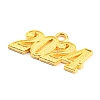 Alloy Numbers Pendants PALLOY-D028-01G-2