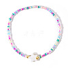 Glass Seed Bead & Shell Star Beaded Bracelet for Women RH2827-2-1