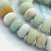 Natural Frosted Flower Amazonite Beads Strands G-O015-8x5mm-01-4