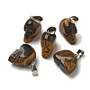 Natural Tiger Eye Pendants G-Z067-02P-13-1