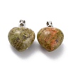 Natural Unakite Pendants G-I311-A29-2