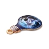 Alloy Enamel Pendants ENAM-D023-10KCG-4