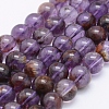 Natural Purple Lodolite Quartz/Purple Phantom Quartz Beads Strands G-J373-05-10mm-1