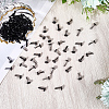 300Pcs Flat Round Iron Brads IFIN-CP0001-08-3