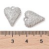 Brass Micro Pave Clear Cubic Zirconia Pendants KK-S388-01P-02-3