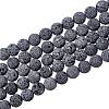 Unwaxed Natural Lava Rock Bead Strands G-F309-8mm-1