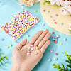 350Pcs 7 Colors UV Plating Opaque Acrylic Beads MACR-TA0002-31-6