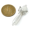 Acrylic Imitation Pearl & Glass Angel Connector Charms PALLOY-MZ00288-2