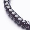 Non-magnetic Synthetic Hematite Beaded Stretch Bracelets BJEW-F228-01-2