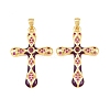 Brass Micro Pave Cubic Zirconia Pendants CU-CBAB3AD-11G-05-1