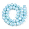 Electroplate Opaque Glass Beads Strands GLAA-T032-P6mm-AB10-2