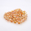Full Rainbow Plated Glass Faceted Round Beads Strands GLAA-A026-8mm-FR02-2