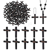 100Pcs 10 Styles Wooden Pendants WOOD-GA0001-93B-1